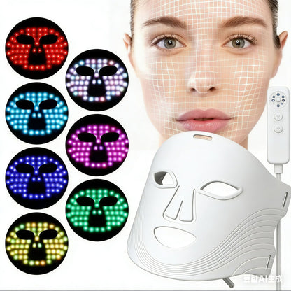 LED Light Therapy Face Mask - 7-Color Red Light Anti-Aging & Acne Treatment