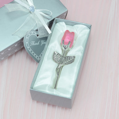 Crystal Rose Ornament - Elegant Gift for Weddings, Valentine's Day & Home Decor