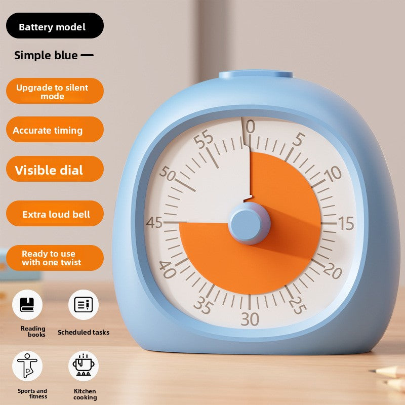 Visual Analog Timer - 60 Minute Countdown Timer for Kids, Kitchen & Study