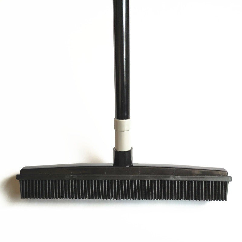 Pet Hair Remover Broom - Rubber Bristle Carpet & Floor Cleaner for Dog & Cat Hair
