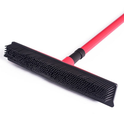 Pet Hair Remover Broom - Rubber Bristle Carpet & Floor Cleaner for Dog & Cat Hair