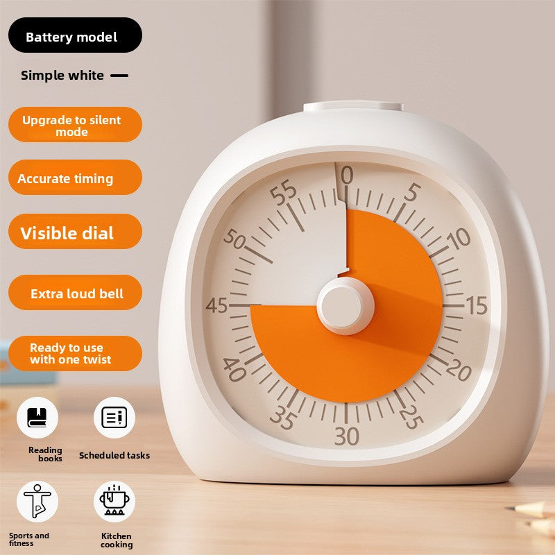 Visual Analog Timer - 60 Minute Countdown Timer for Kids, Kitchen & Study