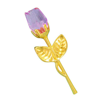 Crystal Rose Ornament - Elegant Gift for Weddings, Valentine's Day & Home Decor