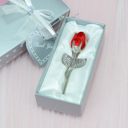 Crystal Rose Ornament - Elegant Gift for Weddings, Valentine's Day & Home Decor