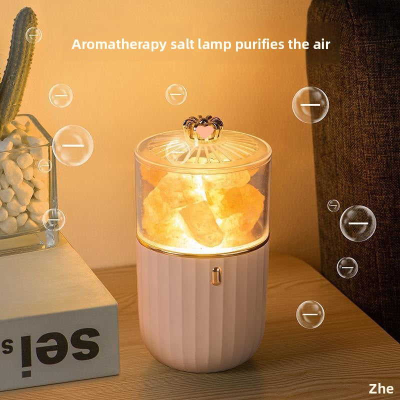 Himalayan Salt Lamp USB Night Light - Natural Air Purifier & Sleep Aid