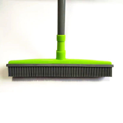 Pet Hair Remover Broom - Rubber Bristle Carpet & Floor Cleaner for Dog & Cat Hair
