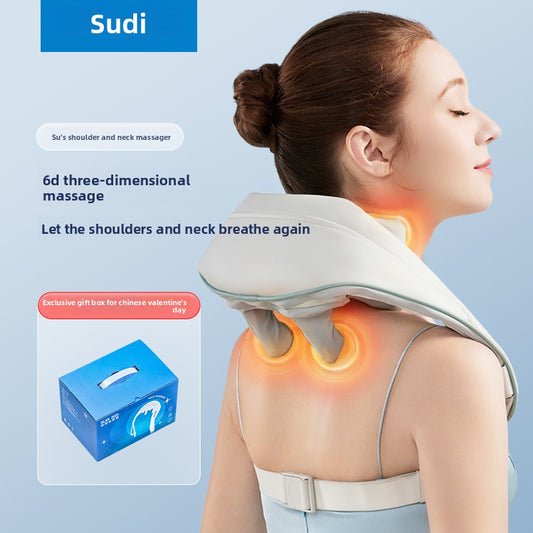 Cordless Neck Massager with Heat - Rechargeable Shoulder & Neck Pain Relief Device