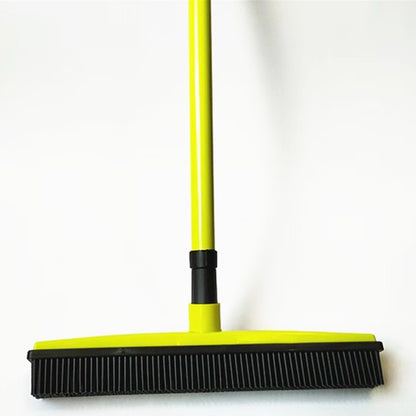 Pet Hair Remover Broom - Rubber Bristle Carpet & Floor Cleaner for Dog & Cat Hair