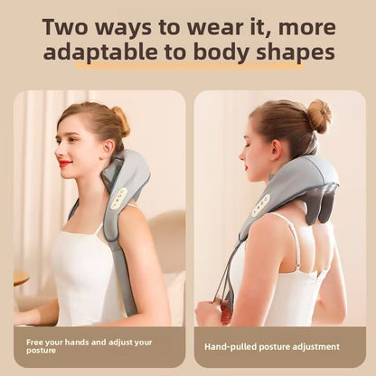 Cordless Neck Massager with Heat - Rechargeable Shoulder & Neck Pain Relief Device