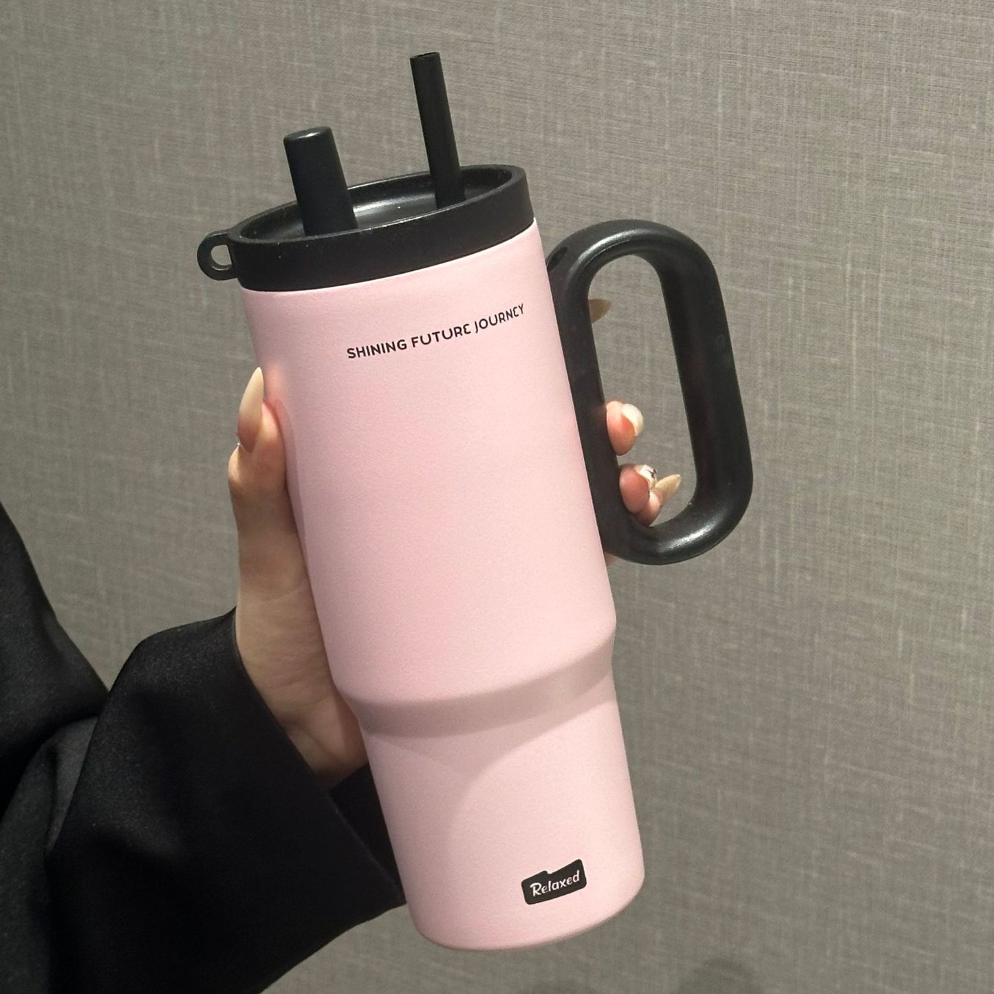 Insulated Water Bottle with Straw & Tea Infuser - 720ml Stainless Steel Tumbler