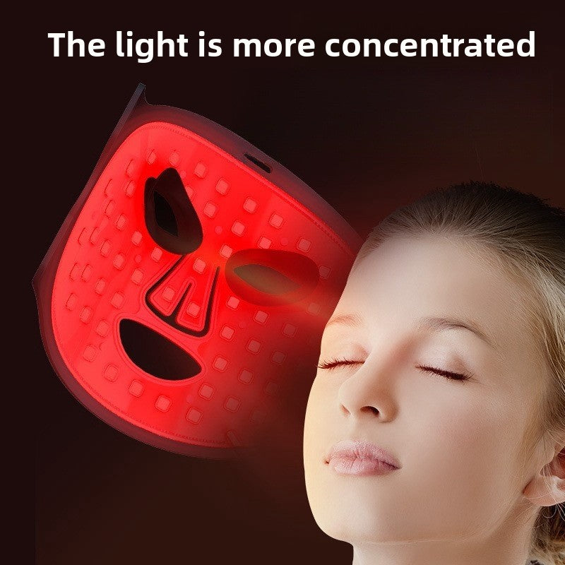 LED Light Therapy Face Mask - 7-Color Red Light Anti-Aging & Acne Treatment