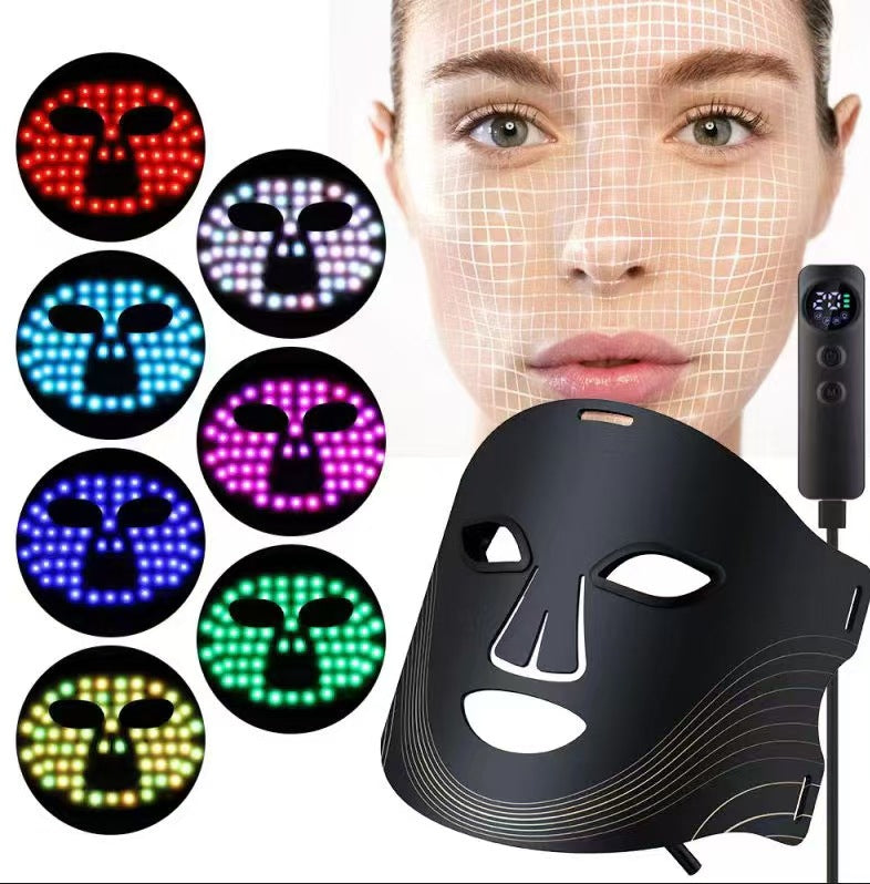 LED Light Therapy Face Mask - 7-Color Red Light Anti-Aging & Acne Treatment
