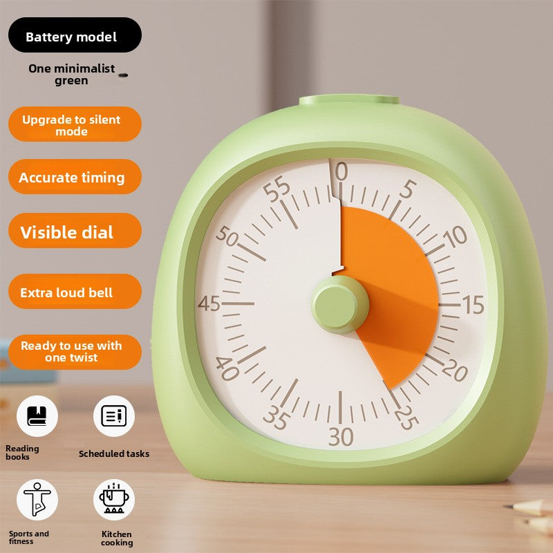 Visual Analog Timer - 60 Minute Countdown Timer for Kids, Kitchen & Study