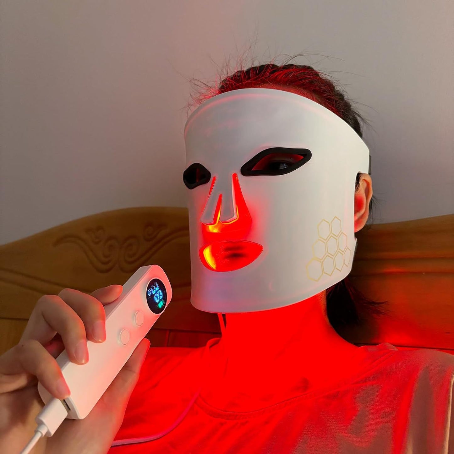 LED Light Therapy Face Mask - 7-Color Red Light Anti-Aging & Acne Treatment