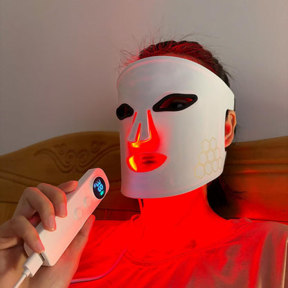 LED Light Therapy Face Mask - 7-Color Red Light Anti-Aging & Acne Treatment