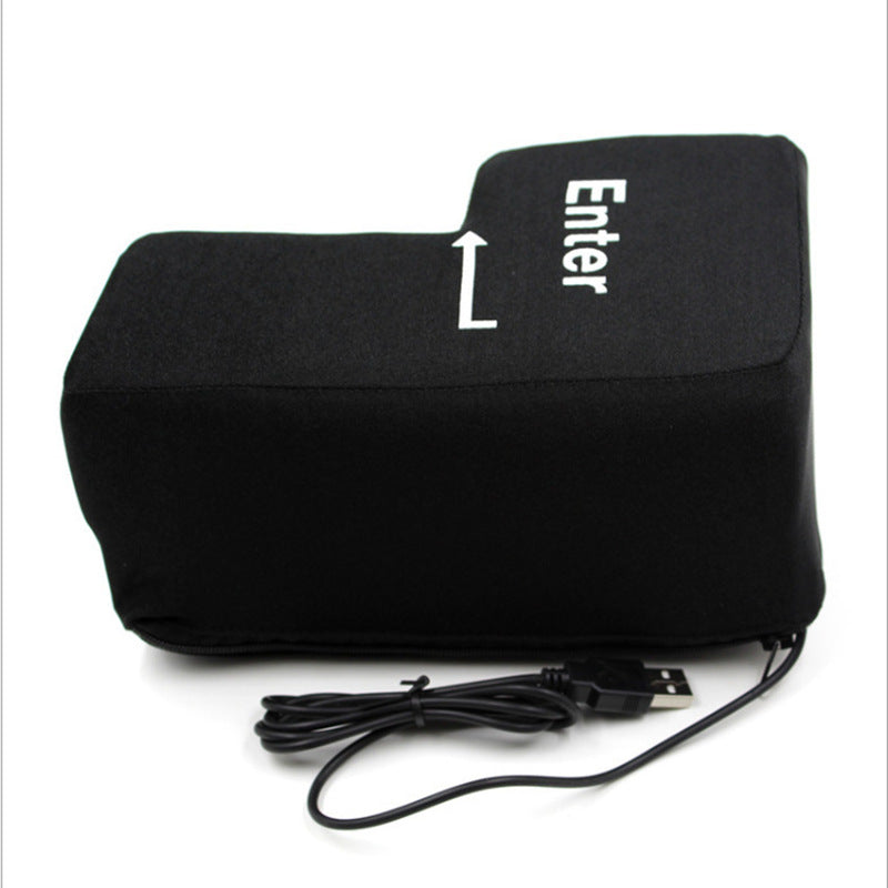 Giant Enter Key Stress Relief Pillow - Funny Desk Toy & Nap Cushion