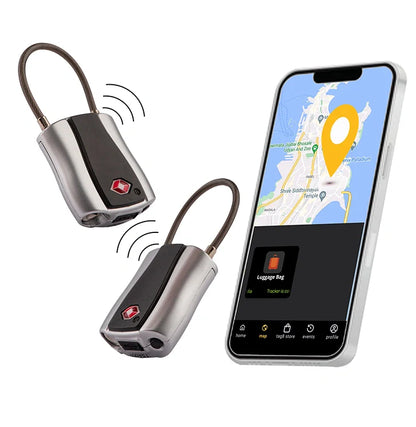 Smart Bluetooth Padlock with GPS Tracking - TSA Approved Travel Lock