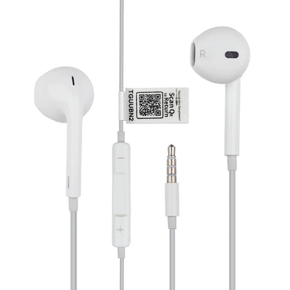 Wired Earphones with QR Code Tracker - Never Lose Your Earbuds Again