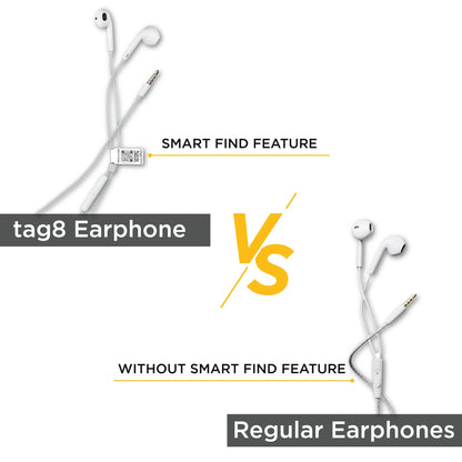 Wired Earphones with QR Code Tracker - Never Lose Your Earbuds Again