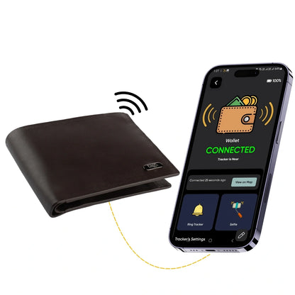 Smart Wallet with GPS Tracker & RFID Blocking - Never Lose Your Wallet Again
