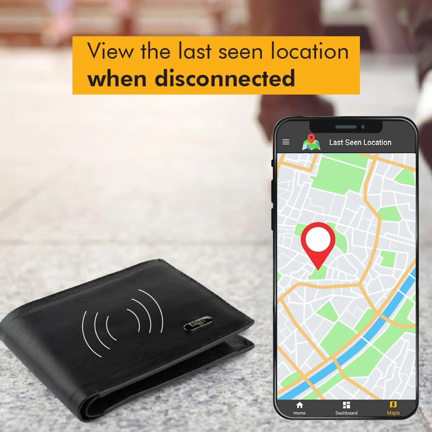 Smart Wallet with GPS Tracker & RFID Blocking - Never Lose Your Wallet Again