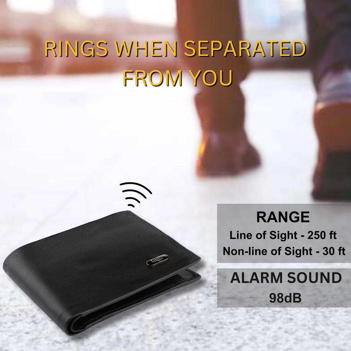 Smart Wallet with GPS Tracker & RFID Blocking - Never Lose Your Wallet Again