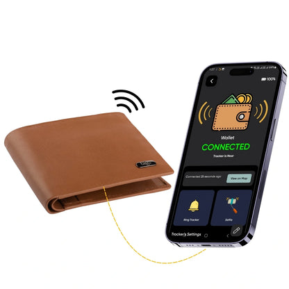 Smart Wallet with GPS Tracker & RFID Blocking - Never Lose Your Wallet Again